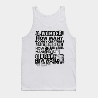 The Tempest Brave New World Quote Tank Top